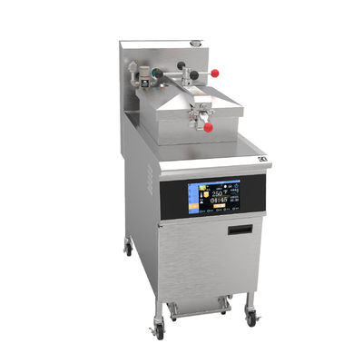 Smart Touch Panel  Electric Vertical Chicken Broaster Pressure Fryer With Filtration