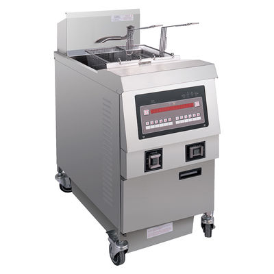 Electric Digital Computer Panel With Oil Filtration One Pot Two Baskets Open Deep Fryer
