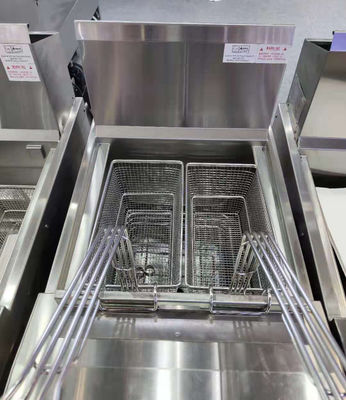 Electric Digital Computer Panel With Oil Filtration One Pot Two Baskets Open Deep Fryer