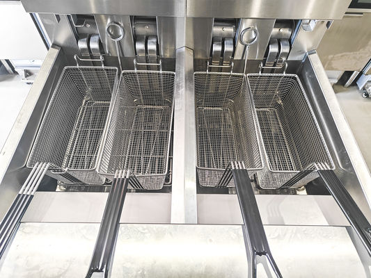 28.6kw Double Tank Big Capacity Digital Computer Panel Electric&amp;gas Chips Open Fryer Machine