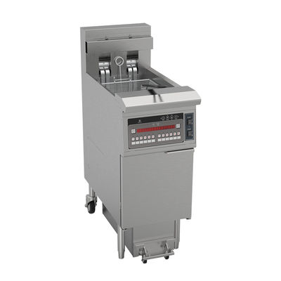 One Pot Two Baskets 26L 14KW 380V With Oil Filtration Electric Open Deep Fryer