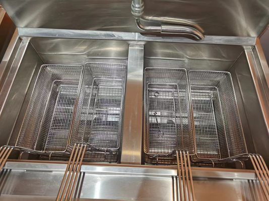 Two Pots Four Baskets GAS Open Deep Commerical Deep Chip Electric &amp; Gas Deep Fryer