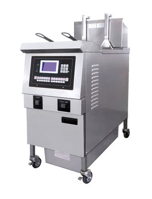 Auto Lift&amp;Down One Pot Two Baskets Gas Heating Chips Open Deep Fryer
