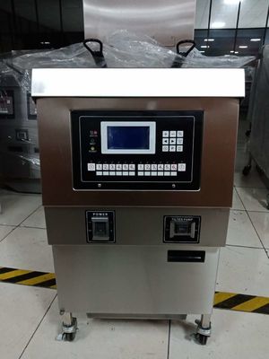 Auto Lift&amp;Down Two Pots Four Baskets With Oil Filtration Electric Heating Chips Open Deep Fryer