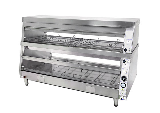 Horizontal Type Two Layer 220V KFC style Warming Showcase