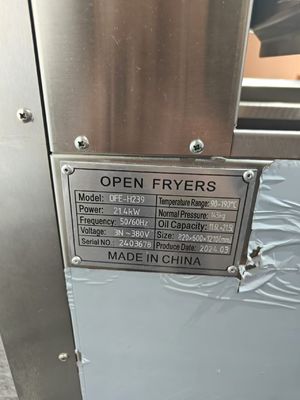 21.4KW Double Tank 11.6L+21.5L Digital Computer Panel Electric Chips Open Fryer Machine