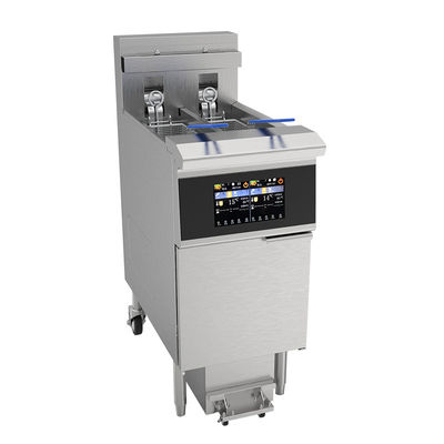 14.3kw 380V Touchscreen Smart Panel With Oil Filter System Electric Open Fryer