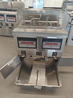 Digital Computer Panel Two Pots Four Baskets Automatic Deep Fryer Machine GAS Open Deep Fryer