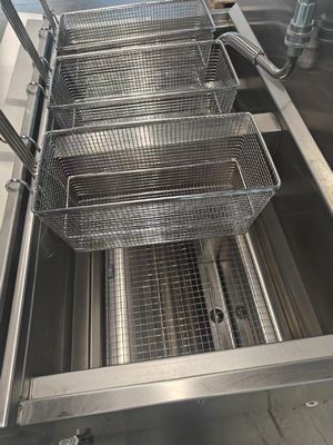 Digital Computer Panel Two Pots Four Baskets Automatic Deep Fryer Machine GAS Open Deep Fryer