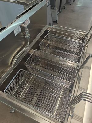 Digital Computer Panel Two Pots Four Baskets Automatic Deep Fryer Machine GAS Open Deep Fryer