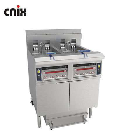28.6kw Double Tank Big Capacity Digital Computer Panel Electric&amp;gas Chips Open Fryer Machine
